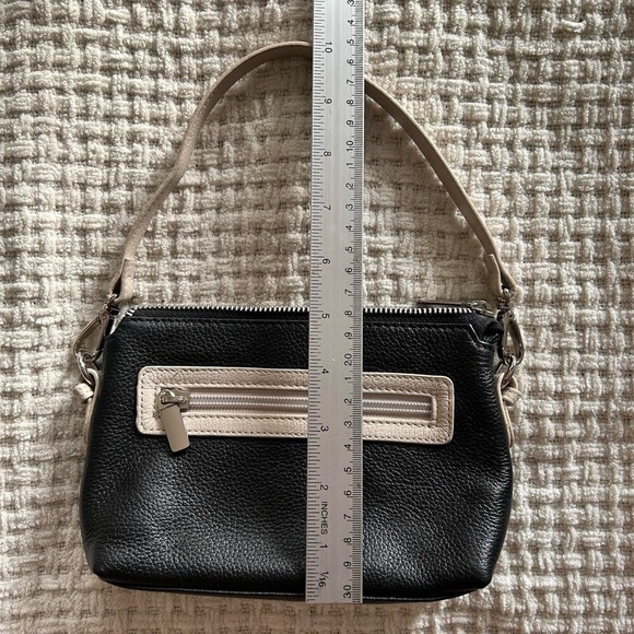 Vintage Y2K  mini shoulder bag /‎ handbag black / beige - Picture 5 of 7